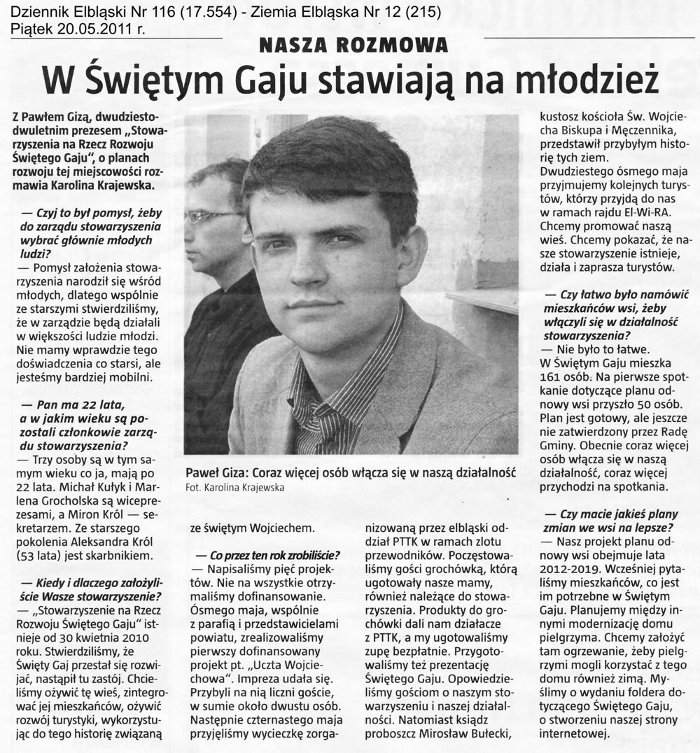 W Świętym Gaju stawiają na młodzież