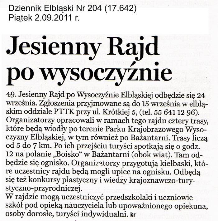 Jesienny Rajd po wysoczyźnie