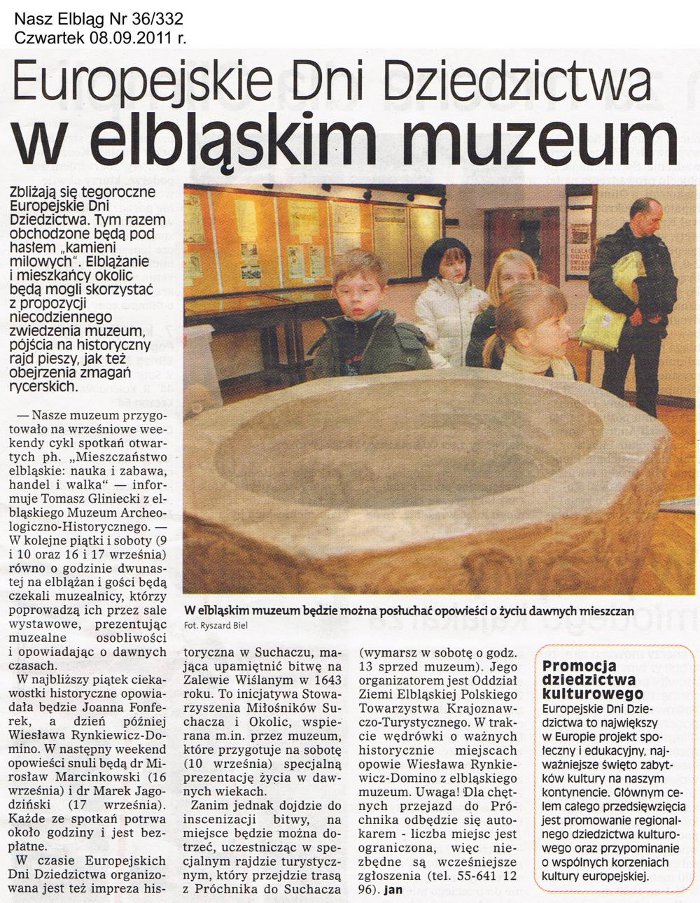 Europejskie Dni Dziedzictwa w elbląskim muzeum
