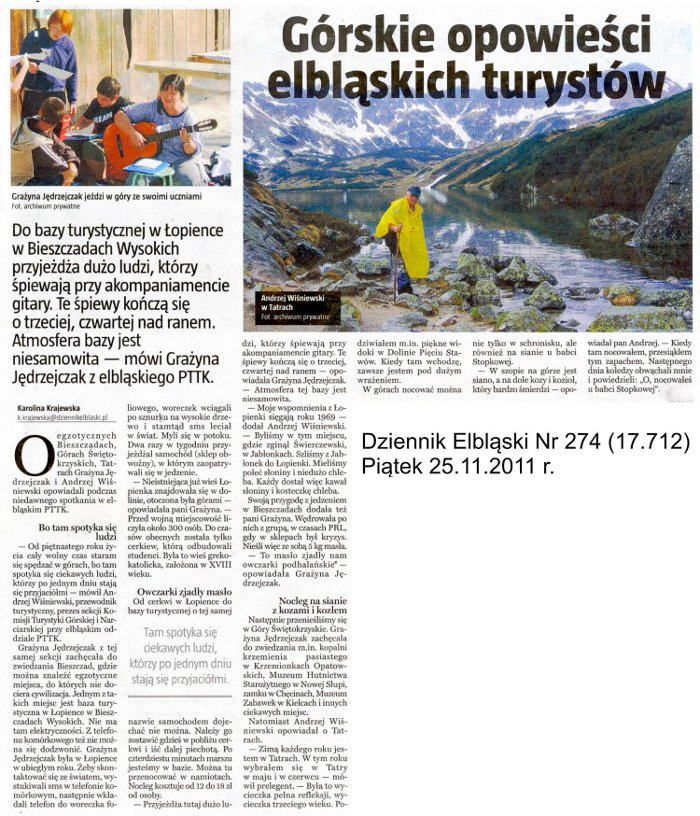 Górskie opowieści elbląskich turystów